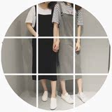 2016夏季新款女装韩版宽松显瘦无袖中长款背带裙子连衣裙学生长裙
