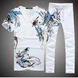 男士短袖t恤运动套装夏装韩版休闲青年莫代尔长裤跑步服两件套潮