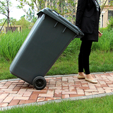 户外垃圾桶 垃圾箱 小区物业塑料垃圾桶 挂车 环卫大号加厚 240升