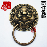 仿古中式纯铜装饰兽头/古典大门虎头纯铜拉手/仿古纯铜狮子头门环
