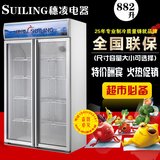 穗凌LG4-882M2F商用立式冷藏保鲜玻璃展示柜饮料双门冷柜冰柜商用
