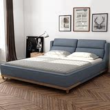 布艺床可拆洗现代简约床北欧布床双人床1.8米储物婚床榻榻米软床
