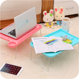 包邮笔记本电脑桌床上用桌可折叠简易懒人小书桌塑料宿舍学习桌子