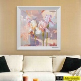 印象有框装饰油画客厅书房卧室挂画花卉白玉兰纯手绘欧式玫瑰油画