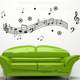 音乐音符乐谱五线谱墙贴 教室音乐厅墙贴 客厅卧室沙发背景贴纸