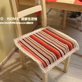 外贸纯棉线编织椅垫 布艺坐垫 餐椅垫
