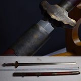 龙泉传统清剑 花纹钢老酸枝木长款硬剑龙泉刀剑 未开刃