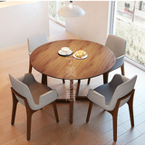 北欧实木餐桌圆桌 复古实木圆餐桌 简约实木餐桌咖啡桌圆形洽谈桌