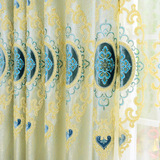 窗帘花卉植物布料定制窗纱遮光批发特价欧式装饰纱帘飘窗绣花成品