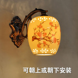 中式陶瓷铁艺仿古壁灯卧室床头壁灯古典客厅书房玄关走廊过道壁灯