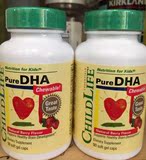 包税 美国直邮童年时光DHA纯天然咀嚼胶囊 鱼油 补脑 90粒 浆果味