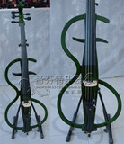 厂家直销 5弦高档电声大提琴 电子大提琴 绿色 半框 乌木镶嵌配件