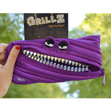 正品以色列ZIPIT怪兽拉链包紫色大银牙笔袋手机袋化妆包零钱袋潮
