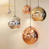 简约现代餐厅玻璃球吊灯北欧式艺术酒吧台创意三头灯圆形灯具