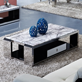 大理石不锈钢茶几 电视柜餐桌椅组合 简约现代客厅茶桌套装 包邮