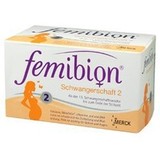 2盒包邮 德国直邮孕妇叶酸及维生素Femibion800 30粒 孕前-孕12周