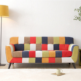 日式小户型布艺沙发拼色单人双人三人创意家具简约现代工作室沙发