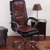 夏季办公椅麻将凉垫 电脑椅垫老板椅坐垫带靠背竹子凉席垫连体椅