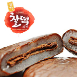 韩国进口 lotte乐天巧克力打糕派 巧克力夹心糯米传统糕点心 186g
