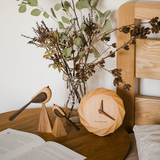 自然和家 玫瑰桌面床头时钟 客厅卧室简约台钟 创意静音座钟