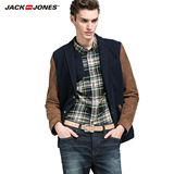 JackJones杰克琼斯防风麂皮拼接修身男装西装外套O|215108025