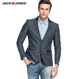 JackJones杰克琼斯棉质拼接领男休闲长袖西装外套S|215172003