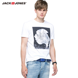 JackJones杰克琼斯春棉男装休闲图案短袖T恤C|215301016