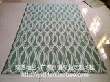 2x3米蓝绿色水波纹客厅卧室样板房地毯 时尚现代中式进口地毯
