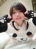 韩国ulzzang萌系可爱熊猫白熊咖啡馆卡通长袖加绒套头卫衣外套女