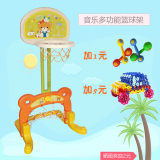 儿童篮球架婴幼儿家用篮球框架足球门组合室内宝宝投篮可升降玩具
