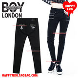 韩国直邮代购正品英国潮牌BOY LONDON 16春 女装修身长裤 DP02