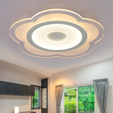 创意超薄温馨房间卧室LED吸顶灯具简约现代花形遥控调光小客厅灯