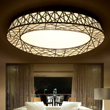 创意个性椭圆形鸟巢小客厅LED艺术吸顶灯简约现代遥控温馨卧室灯