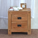 实木床头柜简约现代北欧原木质收纳储物边柜卧室抽屉式橡木床头柜