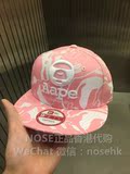 NOSE香港代购 AAPE 16夏 女款 猿人头糖果色迷彩棒球帽子4370