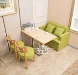 现代时尚咖啡厅西餐卡座沙发餐桌餐椅组合奶茶店桌椅组合