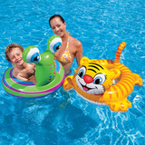 包邮INTEX游泳圈58511动物造型水上儿童座圈充气水上玩具老虎泳圈