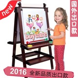 出口儿童早教实木双面磁性儿童画板画架可升降支架式幼儿宝宝黑板