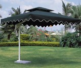 户外遮阳伞 庭院罗马伞侧折叠大方形香蕉家具桌椅组合室外太阳伞