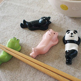 ZAKKA 日式可爱卡通动物系列 创意餐具陶瓷筷架/筷托 一只入