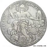 稀少意大利教皇国(梵蒂冈）1780庇护六世1斯库多大银币经典保真