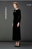 新款XHQ0503012 SOIREE奢瑞 丝绒礼服小黑裙