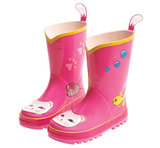 双11时尚可爱儿童雨鞋雨靴/防水鞋 幸运猫女童套鞋