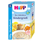 【现货】德国HIPP喜宝有机香草高钙粗粒小麦儿童米粉 6个月 含奶