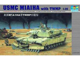 小号手模型 1/35 美国M1A1坦克带扫雷犁 00335 拼装模型 坦克