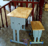 厂家直销学校学生课桌18cm厚橡木实木桌子ev环保橡胶木课桌椅特价