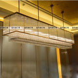 大型酒店大堂水晶灯别墅工程灯具订定做欧式灯长方形KTV大厅吊灯