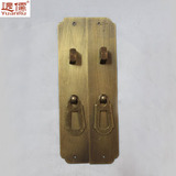 远儒铜雕 纯铜门锁柜门直条拉手YRG1203中式仿古15CM光板素面把手