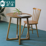 北欧简约实木餐桌现代原木宜家圆形餐桌椅组合4人小户型创意饭桌