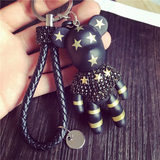 韩国可爱创意镶钻暴力熊汽车钥匙扣男女士款情侣钥匙链包包挂件